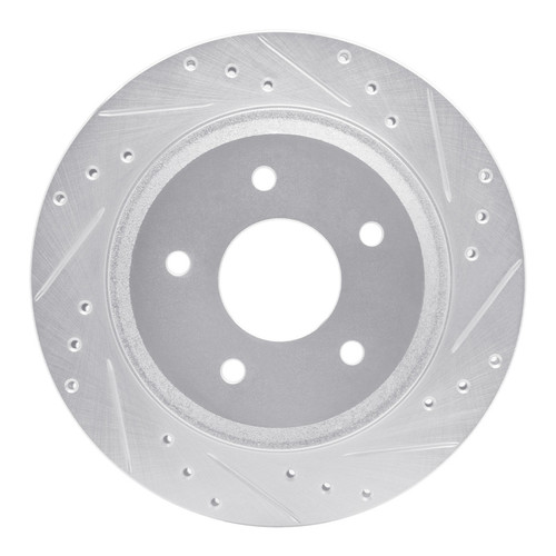 R1 88-94 Chevrolet Corvette Front Right Drilled & Slotted Silver Brake Rotor
