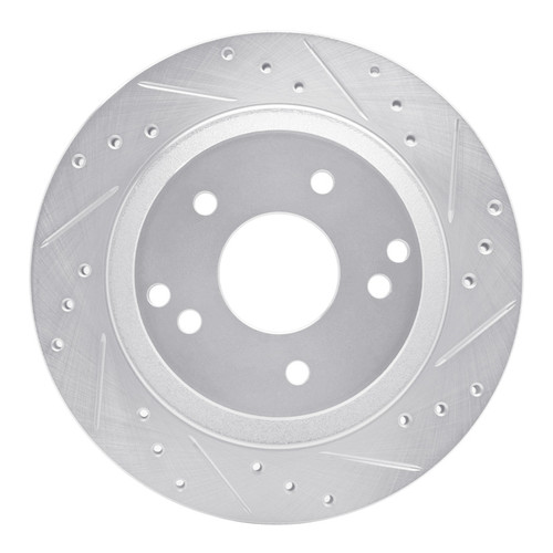 R1 88-96 Chevrolet Corvette Rear Right Drilled & Slotted Silver Brake Rotor