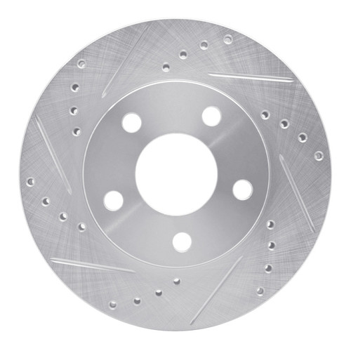R1 90-97 Buick Park Avenue Front Left Drilled & Slotted Silver Brake Rotor