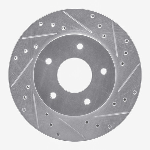 R1 78-81 Pontiac Firebird Rear Right Drilled & Slotted Silver Brake Rotor