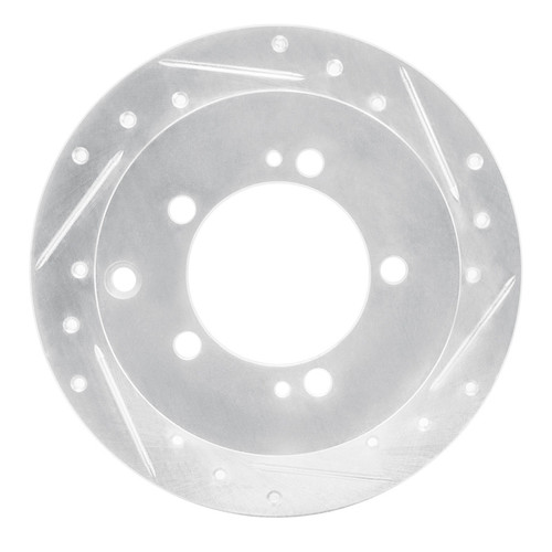 R1 94-07 Chrysler SEBRING Rear Right Drilled & Slotted Silver Brake Rotor