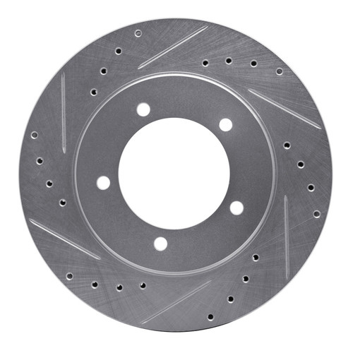 R1 99-08 Chevrolet Tracker Front Left Drilled & Slotted Silver Brake Rotor