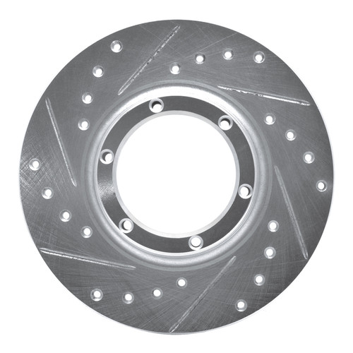 R1 71-83 Renault Lecar Front Left Rear Left Drilled & Slotted Silver Brake Rotor
