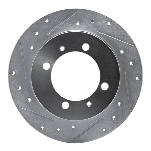 R1 00-07 Mitsubishi Space Star (Mexico) Rear Left Drilled & Slotted Silver Brake Rotor