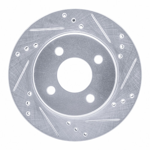 R1 95-96 Dodge Neon (USA/Canada) Front Right Drilled & Slotted Silver Brake Rotor