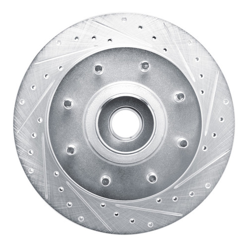R1 73-77 Dodge B300 Van (71-74) / B300 (75-80) Front Right Drilled & Slotted Silver Brake Rotor