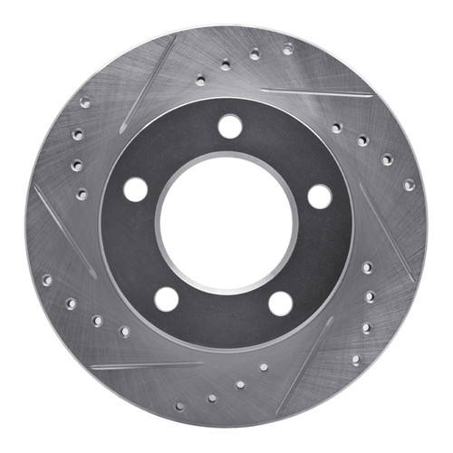 R1 76-86 Jeep Scrambler Front Left Drilled & Slotted Silver Brake Rotor