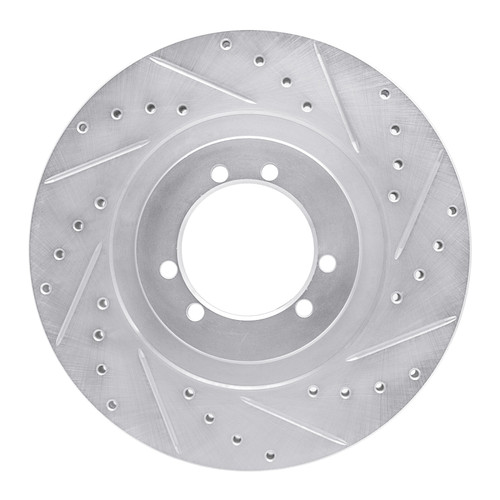R1 96-06 Hummer H1 Front Right Rear Right Drilled & Slotted Silver Brake Rotor