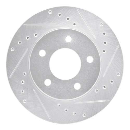 R1 01-07 Buick Rendezvous Front Right Drilled & Slotted Silver Brake Rotor