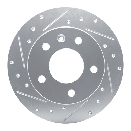 R1 20-25 Buick Encore GX Rear Left Drilled & Slotted Silver Brake Rotor