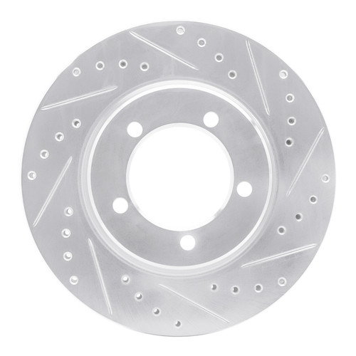 R1 67-70 Chevrolet Impala Front Right Drilled & Slotted Silver Brake Rotor