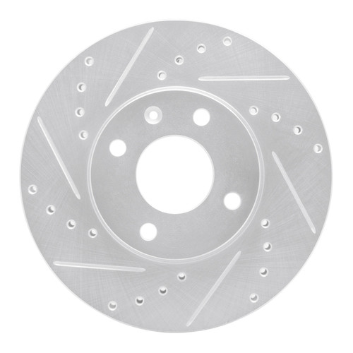 R1 16-22 Chevrolet SPARK (USA/Canada) Front Left Drilled & Slotted Silver Brake Rotor