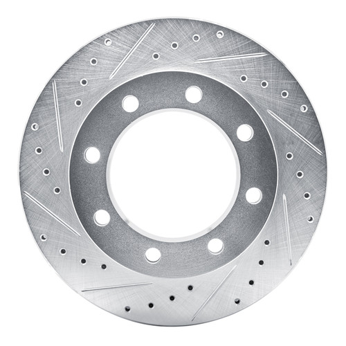 R1 77-00 Chevrolet V30 & V3500 Pickup Front Left Drilled & Slotted Silver Brake Rotor