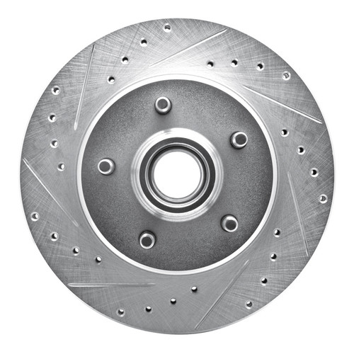 R1 90-02 Chevrolet ASTRO Front Left Drilled & Slotted Silver Brake Rotor