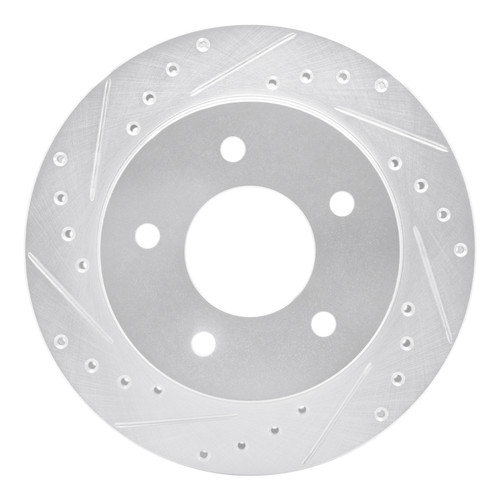 R1 90-02 Chevrolet ASTRO Front Left Drilled & Slotted Silver Brake Rotor