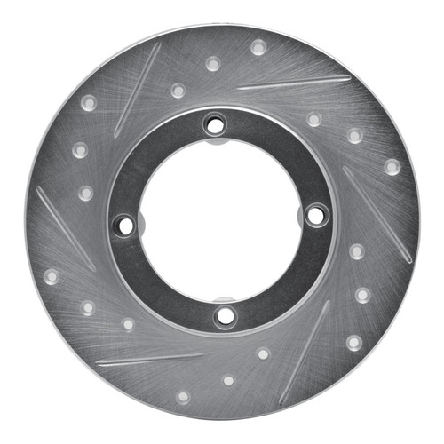 R1 85-94 Chevrolet Sprint Front Left Drilled & Slotted Silver Brake Rotor