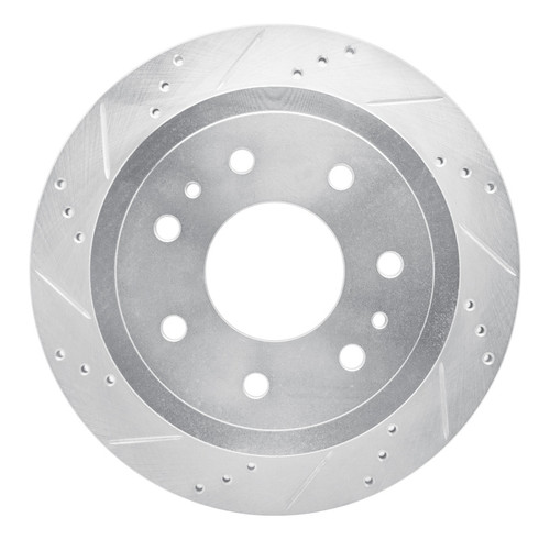 R1 04-11 Ford F-150 RWD Rear Left Drilled & Slotted Silver Brake Rotor