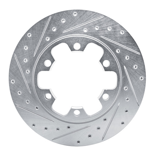R1 15-25 Ford Transit-350 HD/DRW Rear Left Drilled & Slotted Silver Brake Rotor