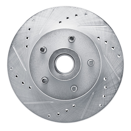 R1 72-73 Ford Gran Torino Front Left Drilled & Slotted Silver Brake Rotor