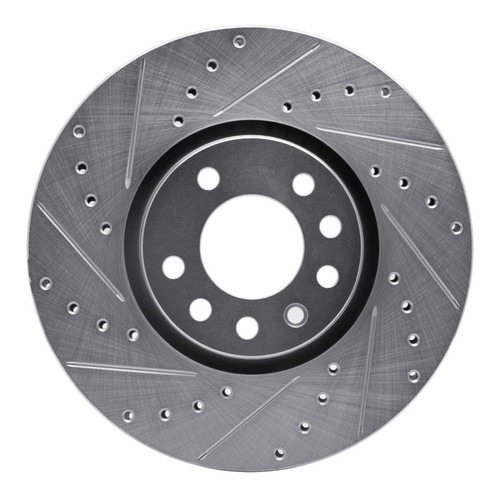 R1 99-10 Chevrolet ASTRA (Mexico) Front Left Drilled & Slotted Silver Brake Rotor