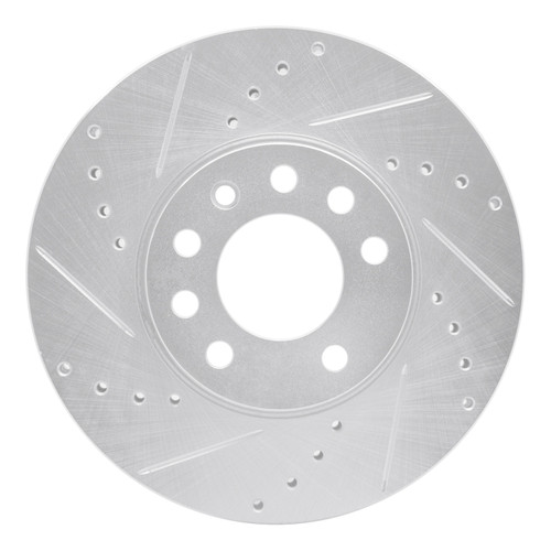 R1 03-11 Cadillac BLS (Mexico) Front Left Drilled & Slotted Silver Brake Rotor