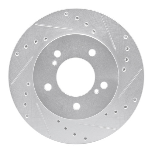 R1 93-02 Mercury Villager Front Right Drilled & Slotted Silver Brake Rotor