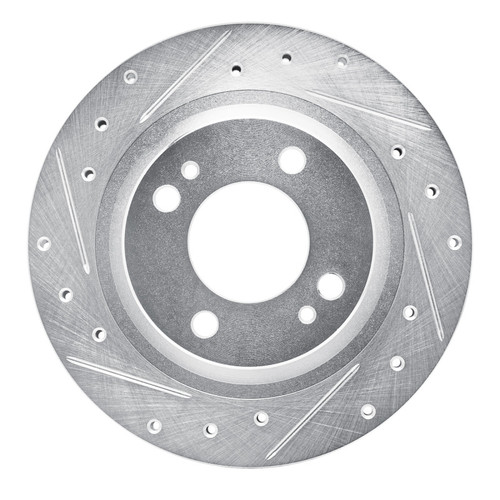 R1 16-25 Dodge Attitude (Mexico) Front Left Drilled & Slotted Silver Brake Rotor