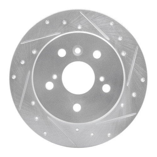 R1 00-04 Toyota Avalon Rear Right Drilled & Slotted Silver Brake Rotor