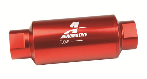AEROMOTIVE - 10AN FUEL FILTER - 5.5" LONG - 10 MICRON - RED - AEI-12301