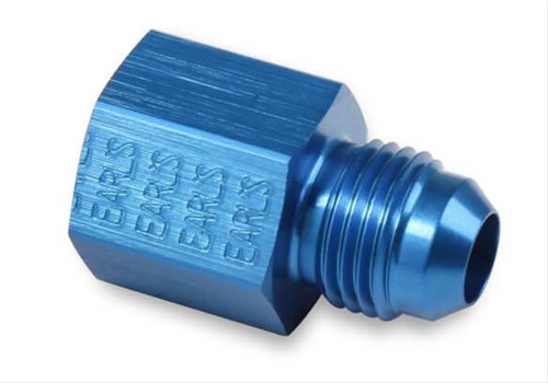 EARL'S ADAPTER - 6AN MALE TO 16mm X 1.50 FEMALE - BLUE - 9894DBJERL