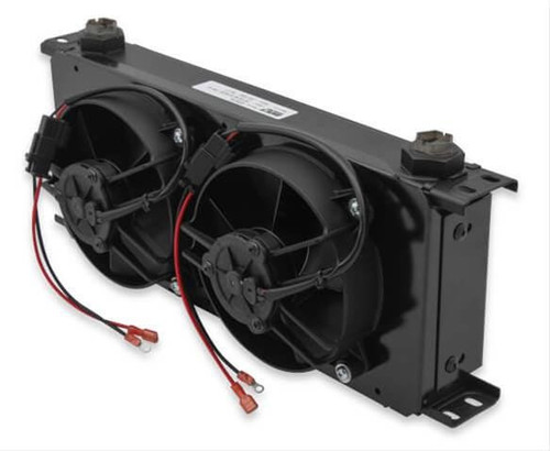 EARLS ULTRAPRO OIL COOLER - 20 ROW - EXTRA WIDE - w/ FAN - BLACK - FP820ERL