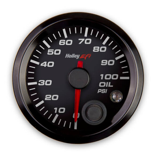 HOLLEY EFI - 2-1/16" OIL PRESSURE GAUGE - 0-100PSI - CAN BUS - BLACK - 553-127