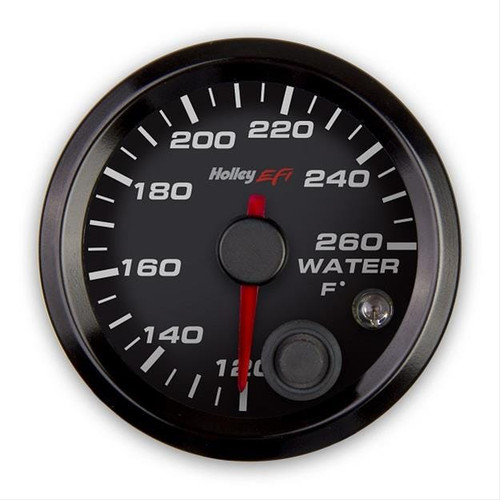 HOLLEY EFI - 2-1/16" COOLANT TEMP GAUGE - 120-260F - CAN BUS - BLACK - 553-128