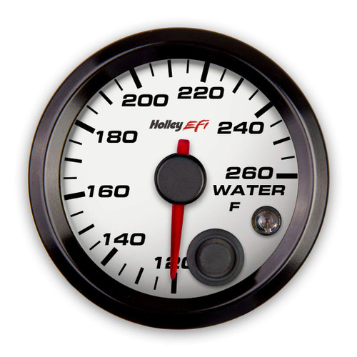 HOLLEY EFI - 2-1/16" COOLANT TEMP GAUGE - 120-260F - CAN BUS - WHITE - 553-128W