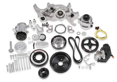 HOLLEY MID-MOUNT COMPLETE ACCESSORY SYSTEM - POLISHED - 20-180P