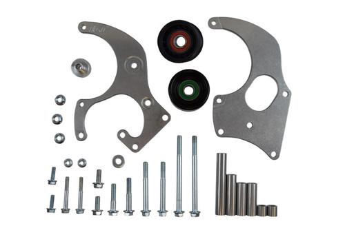 ICT BILLET A/C BRACKET KIT - SANDEN 7176 - LS TRUCK/2010-15 CAMARO BALANCER - 551352-3