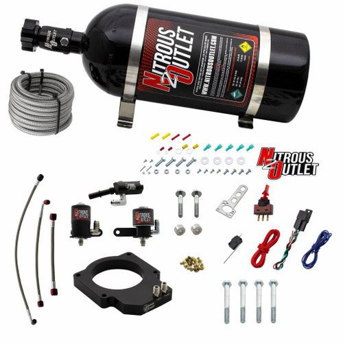 NITROUS OUTLET 2017+ 6TH GEN ZL1 CAMARO THROTTLE BODY PLATE SYSTEM - 12LB BOTTLE - 00-10163-12