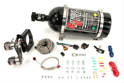 NITROUS OUTLET 2014+ 5.3L L83 CHEVY TRUCK 83MM HARDLINE PLATE SYSTEM - 50-200HP - 10LB BOTTLE - 00-10177-10