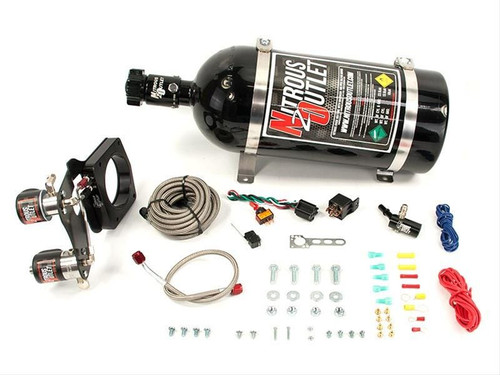 NITROUS OUTLET 2014+ 5.3L L83 CHEVY TRUCK 83MM HARDLINE PLATE SYSTEM - 50-200HP - 12LB BOTTLE - 00-10177-12