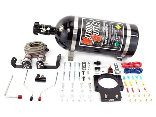 NITROUS OUTLET 90MM - FAST INTAKE - 05-09 C6 CORVETTE HARDLINE PLATE SYSTEM - 50-200HP - 12LB BOTTLE - 00-10123-90-FST-1