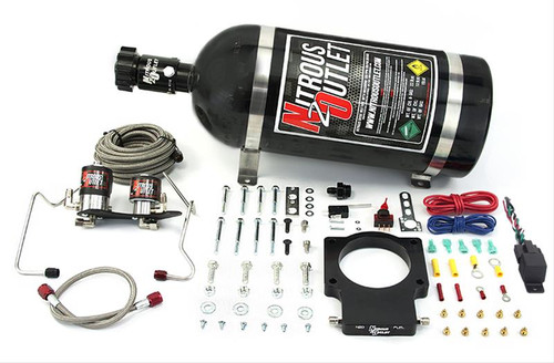 NITROUS OUTLET 90MM 07-12 GM TRUCK HARDLINE PLATE SYSTEM - 50-200HP - 10LB BOTTLE - 00-10128-10
