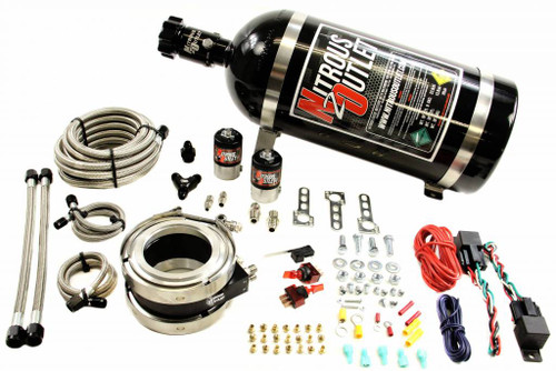 NITROUS OUTLETINTERSPOOLER -3" - TURBO NITROUS PLATE SYSTEM - DUAL STAGE DRY - 50-400HP - 10LB BOTTLE- 00-10052-10