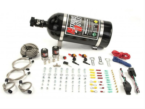 NITROUS OUTLETUNIVERSAL EFI DUAL STAGE SINGLE NOZZLE DRY SYSTEM - 35-200HP - 12LB BOTTLE - 00-10207-12