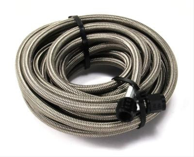 NITROUS OUTLET 192" -6AN STAINLESS BRAIDED HOSE (BLACK FITTINGS) 00-21020