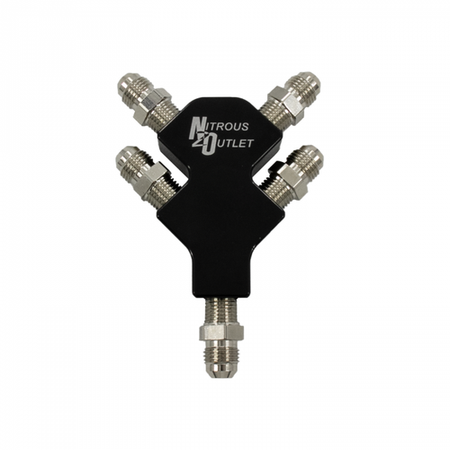 NITROUS OUTLET 4 WAY 6AN STACKED Y-DISTRIBUTION BLOCK - 00-01732