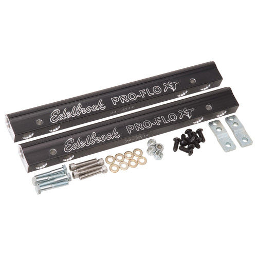 Fuel Injection Fuel Rail #3627, -6 AN Black Anodized For Chevrolet Small-Block (3627)