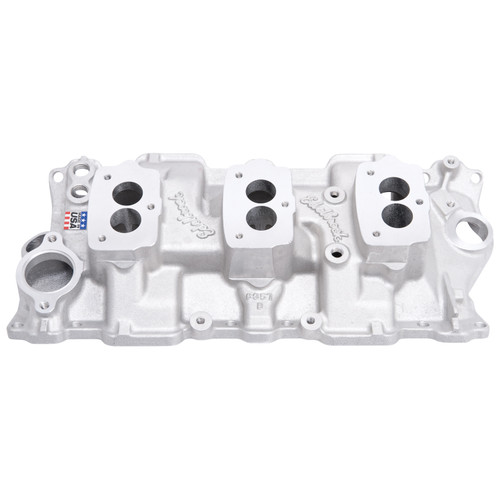 C-357-B Triple-Deuce Intake Manifold for 1955-86 262-400 c.i.d. SB Chevys (5418)