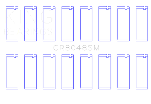 King Engine Bearings Chrysler 345/370 16V (Size +0.50mm) Connecting Rod Bearing Set
