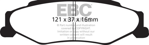 EBC Racing 01-13 Chevrolet Corvette C5/C6 5.7L/6.0L/6.2L Rear SR-11 Sintered Race Brake Pads
