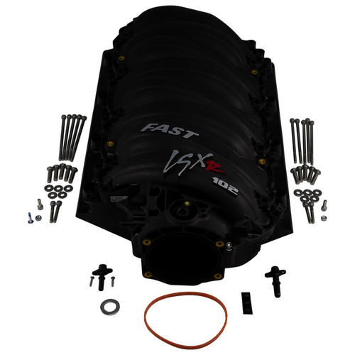 LSXr MANIFOLD, 102MM RECT PORT LS3 CAR BLACK (146102B)